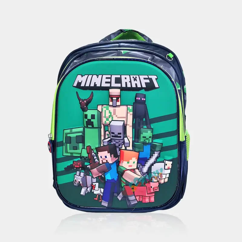 Mochila Minecraft Escolar de 41cm Adaptável_1