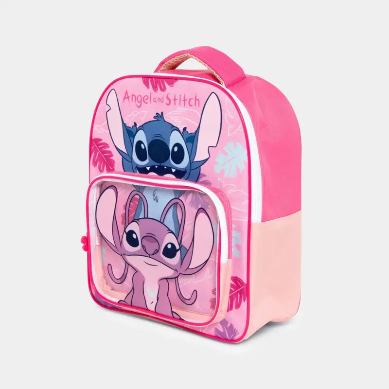Mochila Pré-Escolar Stitch Angel Rosa de 30cm_2