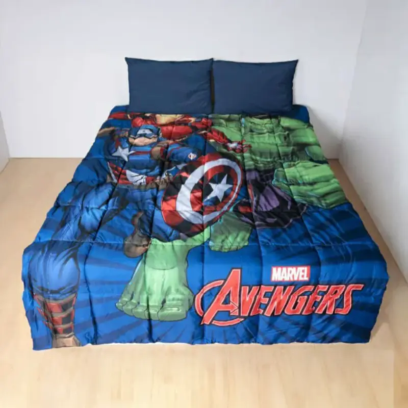 Edredão Nórdico dos Avengers Solteiro de 160x250cm