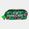 Estojo Escolar Duplo do Minecraft de 21cm