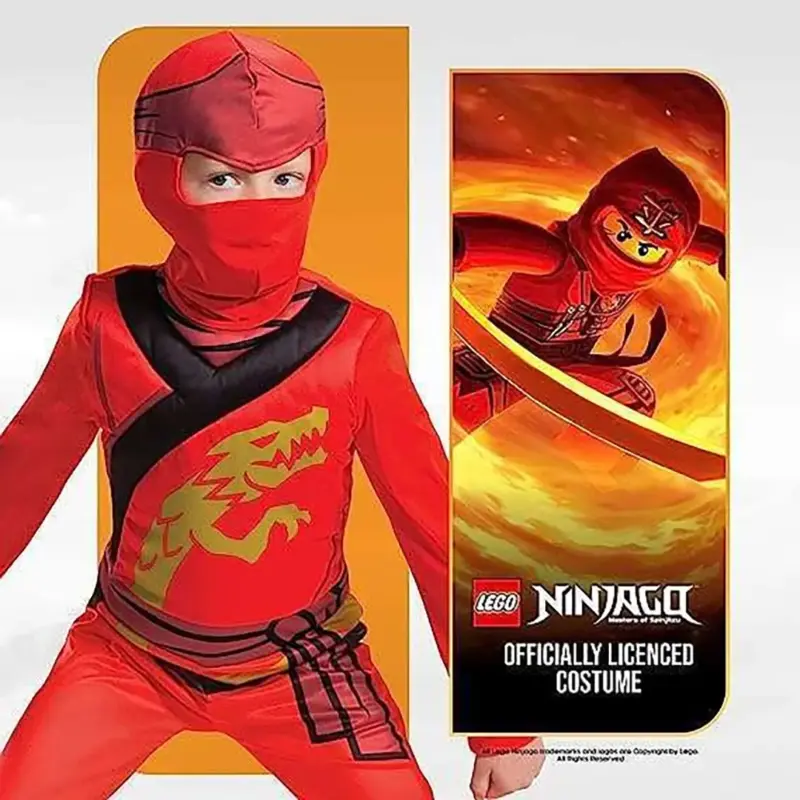 Fato LEGO Ninjago Kai Vermelho Role Play_1
