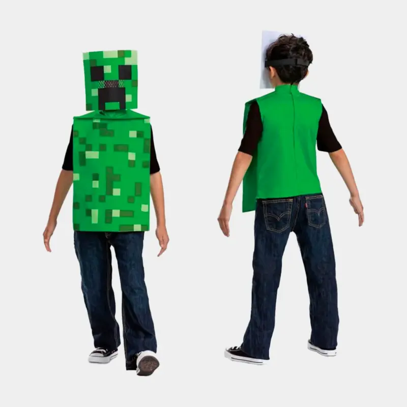 Fato Minecraft Creeper 3-8 Anos