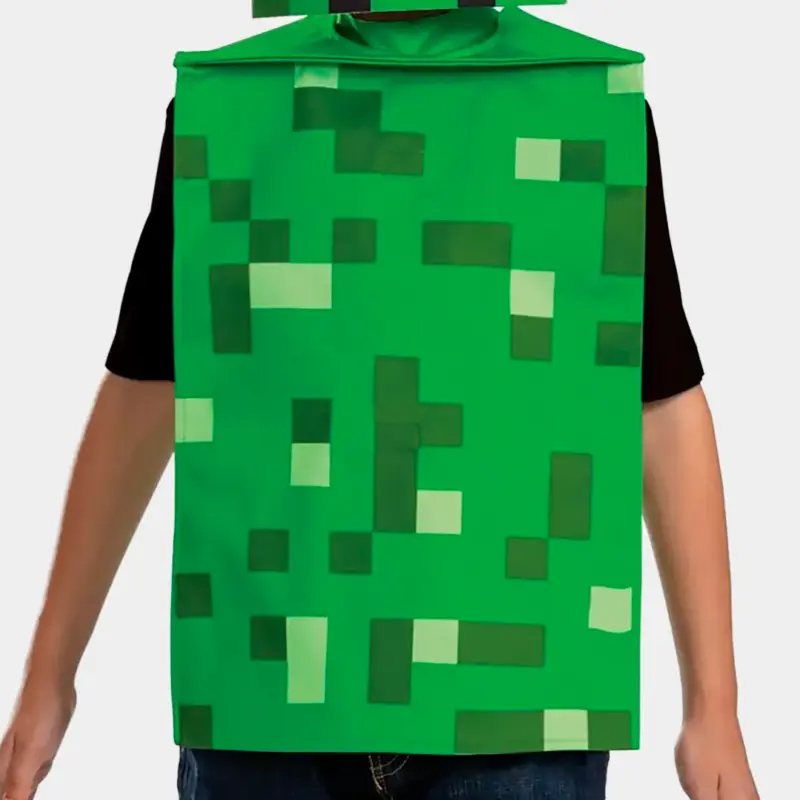 Fato Minecraft Creeper 3-8 Anos_1