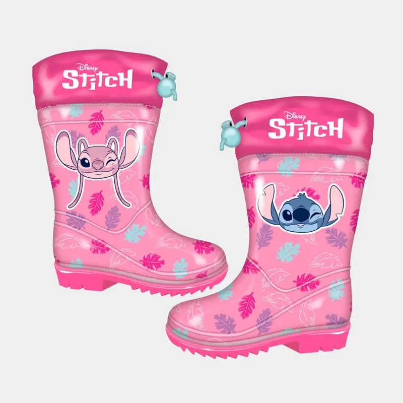 Galochas Angel Stitch Rosa em PVC 24-32