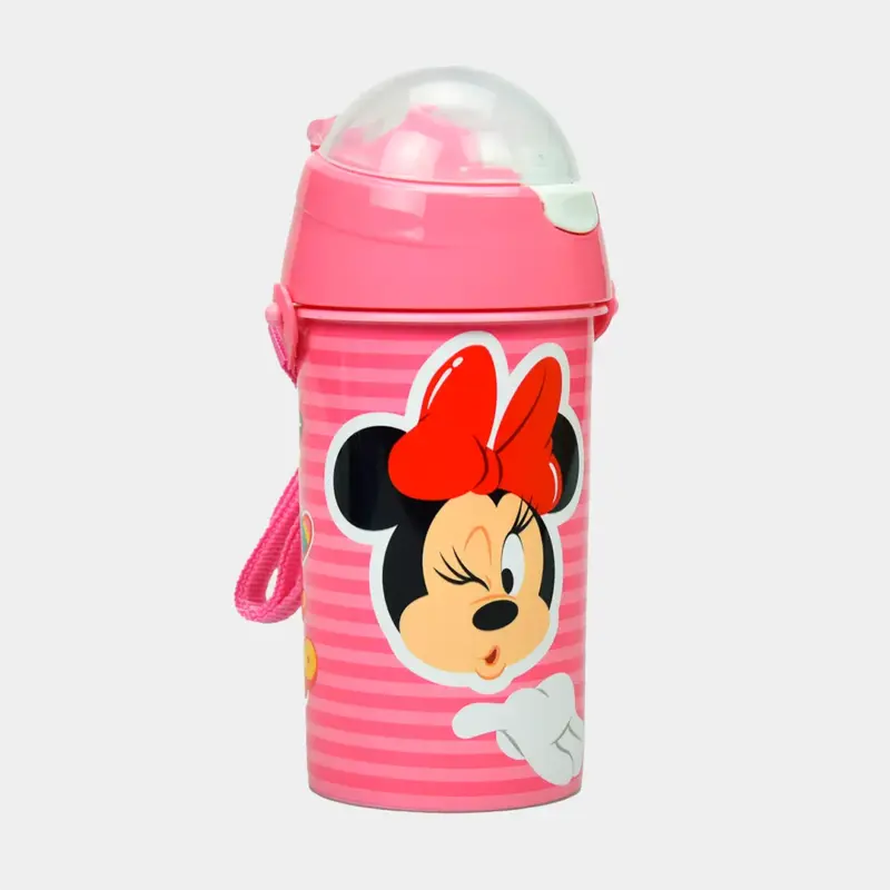 Garrafa de Plástico Popup da Minnie Mouse de 500ml