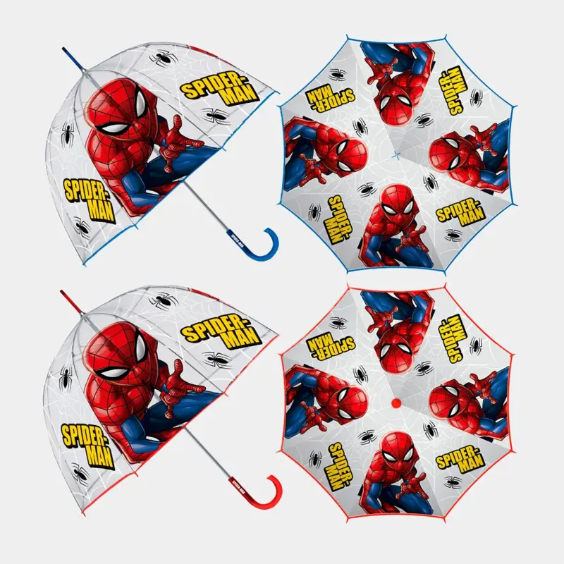 Guarda Chuva Homem-Aranha Transparente de 48cm