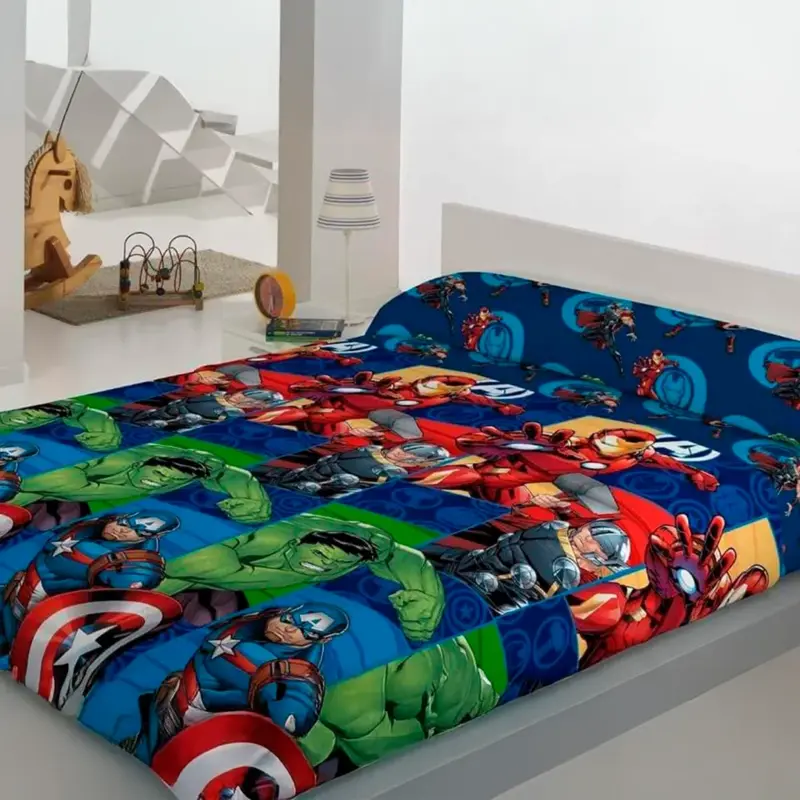 Jogo de Lençóis de Coralina Avengers de 105x190cm