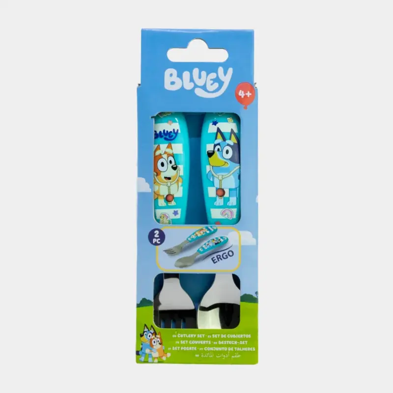 Talheres de Metal Bluey e Bingo 2pcs
