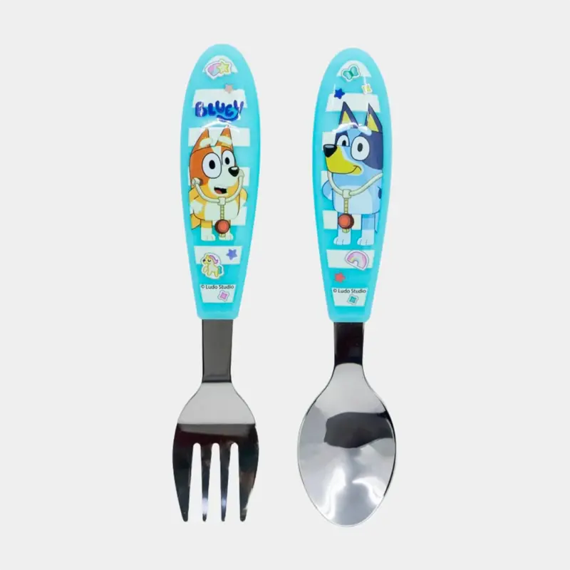 Talheres de Metal Bluey e Bingo 2pcs_1