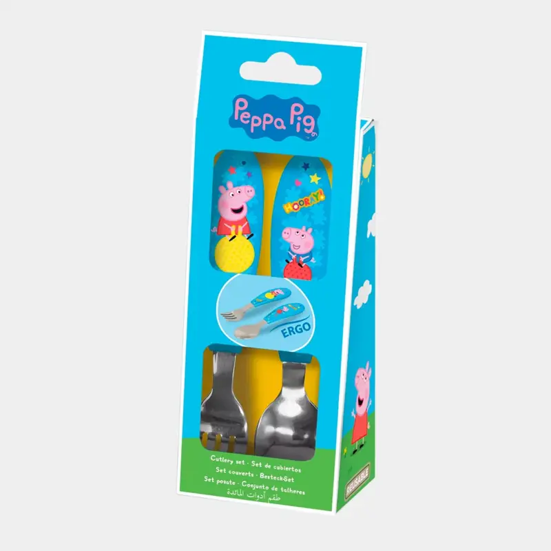 Talheres de Metal Porquinha Peppa 2pcs