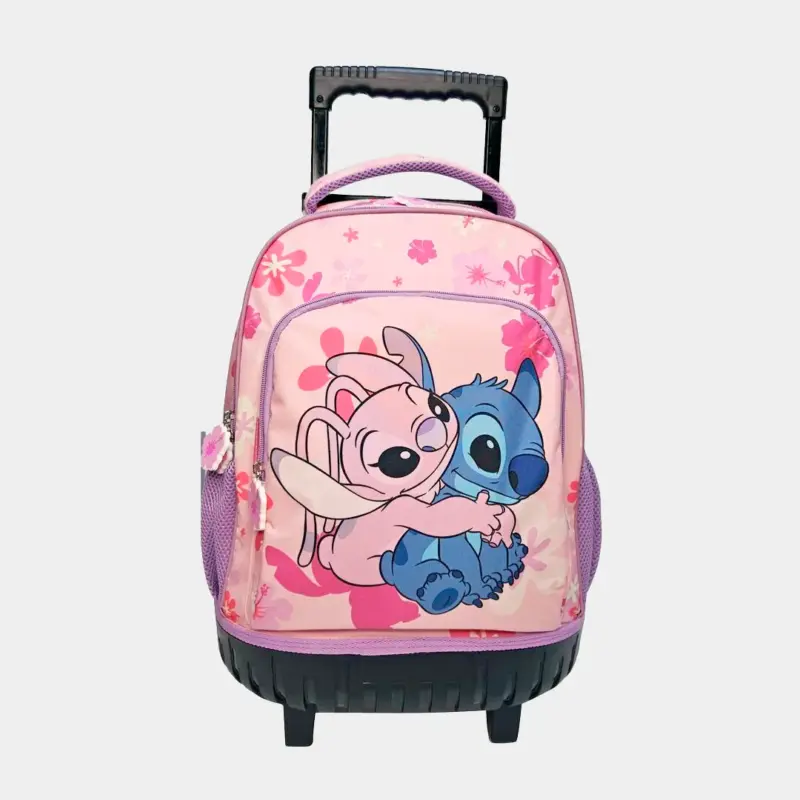 Trolley Escolar Stitch Rosa de 44cm