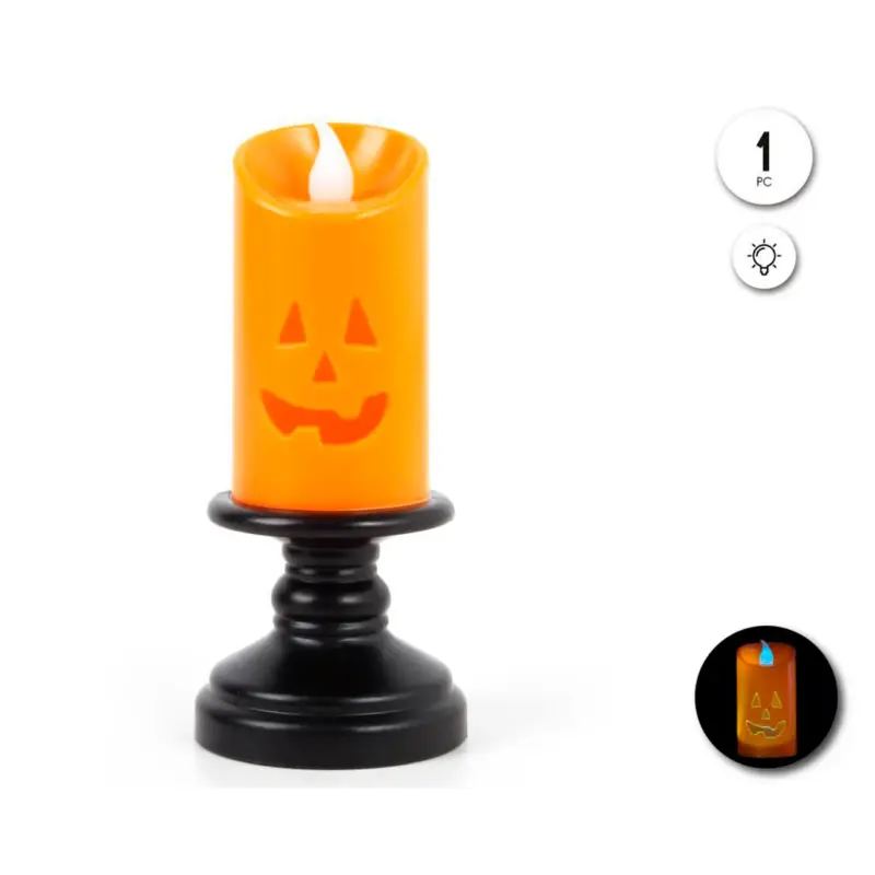 Vela de Halloween Efeito Abobora